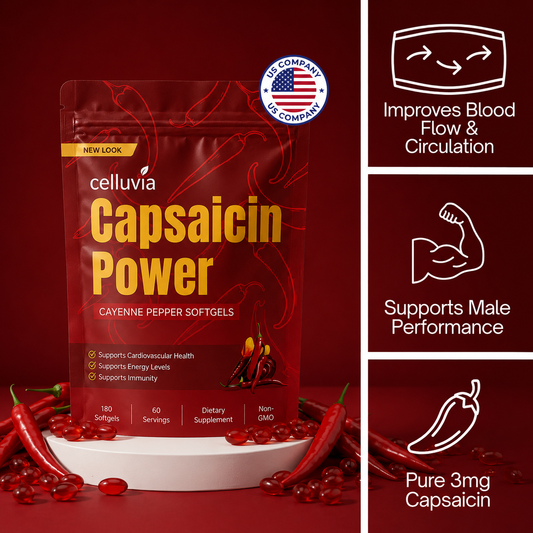 Celluvia Capsaicin Power - Cayenne Pepper Softgels For Performance