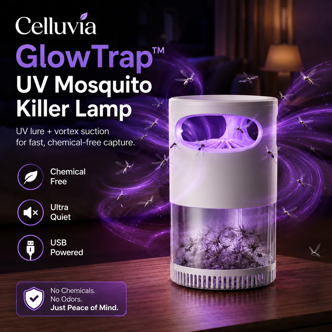 Celluvia GlowTrap™ UV Mosquito Killer Lamp